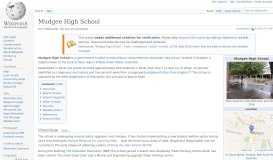 
							         Mudgee High School - Wikipedia								  
							    