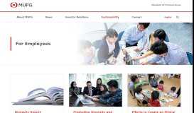 
							         MUFG; For Employees | Mitsubishi UFJ Financial Group								  
							    
