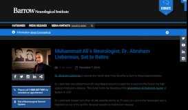 
							         Muhammad Ali's Neurologist, Dr. Abraham Lieberman, Set to Retire								  
							    