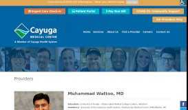 
							         Muhammad Wattoo, MD | Cayuga Medical Center								  
							    