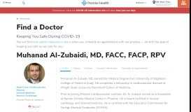 
							         Muhanad A. Al-Zubaidi, MD,FACC,FACP,RPVI - Find a Doctor at ...								  
							    