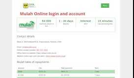 
							         Mulah Online login and account								  
							    