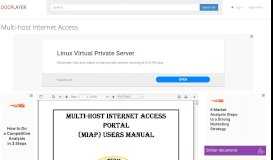 
							         Multi-host Internet Access - PDF - DocPlayer.net								  
							    