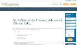 
							         Multi-Specialty Therapy EMR | 1st Providers Choice								  
							    