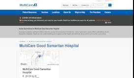 
							         MultiCare Good Samaritan Hospital | Hospital in Puyallup, WA ...								  
							    