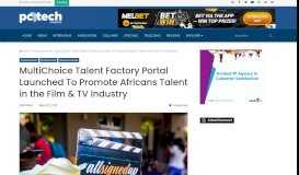 
							         MultiChoice Talent Factory Portal Launched - PC Tech Magazine								  
							    