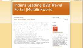 
							         Multilinkworld: India's Leading B2B Travel Portal								  
							    