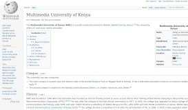 
							         Multimedia University of Kenya - Wikipedia								  
							    