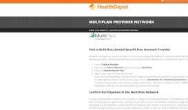 
							         MultiPlan Provider Network - Health Depot Association								  
							    