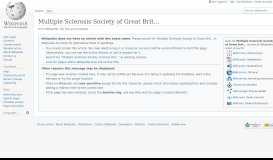 
							         Multiple Sclerosis Society of Great Britain - Wikipedia								  
							    