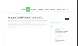 
							         Multiple Sklerose (MS) von A bis Z | Autoimmunportal.de								  
							    
