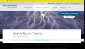 
							         Multiple System Atrophy (MSA) | Peter O'Donnell Jr. Brain Institute ...								  
							    