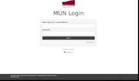
							         MUN Login - MUN online - Memorial University								  
							    