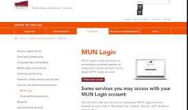 
							         MUN Login | Office of the CIO | Memorial University of ...								  
							    