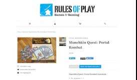 
							         Munchkin Quest: Portal Kombat | Board Game | Rules of Play								  
							    