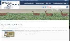 
							         Municipal & County Staff Portal | Ontario County, NY - Official Website								  
							    