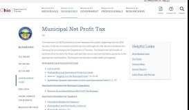 
							         Municipal Net Profit Tax - Ohio Department of Taxation - Ohio.gov								  
							    