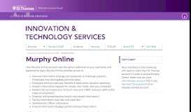 
							         Murphy Online | ITS – University of St. Thomas - Minnesota								  
							    