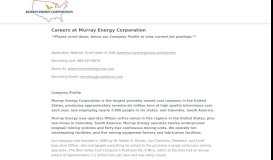 
							         Murray Energy Corporation - Jobs								  
							    