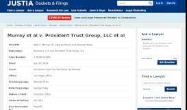 
							         Murray et al v. Provident Trust Group, LLC et al 2:2018cv01382 | US ...								  
							    