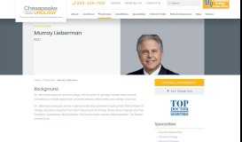 
							         Murray Lieberman - Urologist in Maryland - Chesapeake Urology								  
							    
