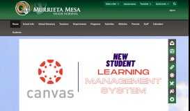 
							         Murrieta Mesa High / Overview - Murrieta Valley Unified School District								  
							    