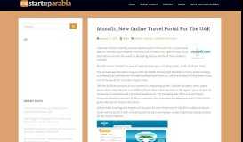 
							         Musafir, New Online Travel Portal For The UAE - StartUpArabia								  
							    