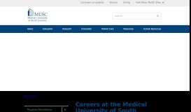 
							         MUSC ... - Careers at the Medical University of South Carolina								  
							    