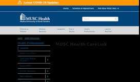 
							         MUSC Health CareLink | MUSC Health | Charleston, SC								  
							    