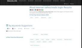 
							         Musd keenan safeschools login Results For Websites Listing								  
							    
