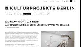
							         Museumsportal Berlin - Projekt | Kulturprojekte Berlin								  
							    