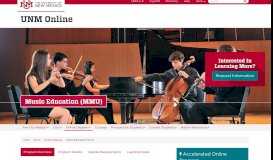 
							         Music Education (MMU) :: UNM Online | The University of New Mexico								  
							    