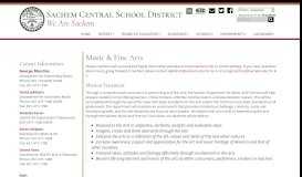 
							         Music & Fine Arts - Sachem Central School District Departments								  
							    