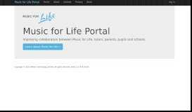 
							         Music for Life Portal: Home Page								  
							    