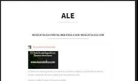 
							         Musicatolica Portal Web pasa a ser: muscatolica.com – ale								  
							    