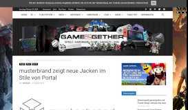 
							         musterbrand zeigt neue Jacken im Stile von Portal - game2gether								  
							    