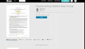 
							         Mustervertrag WIMES-Web-Portal - Yumpu								  
							    