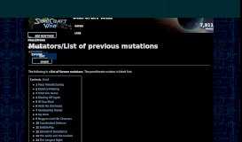 
							         Mutators/List of previous mutations | StarCraft Wiki | FANDOM ...								  
							    