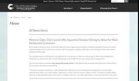 
							         MV CDD News - City of Moreno Valley								  
							    