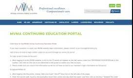 
							         MVMA CE Portal - Michigan Veterinary Medical Association								  
							    