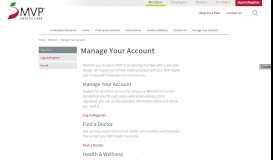 
							         MVP Health Care - Manage Your Account								  
							    
