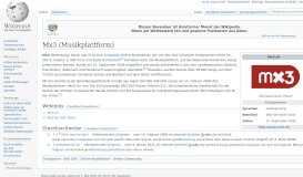 
							         Mx3 (Musikplattform) – Wikipedia								  
							    