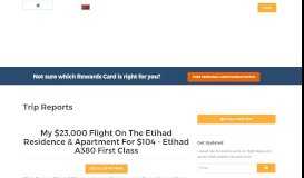 
							         My $23,000 flight on the Etihad Residence & Apartment for $104 ...								  
							    