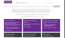 
							         My account - Careers Service - The University of Manchester								  
							    