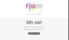 
							         My Account - FPA Women's Health								  
							    