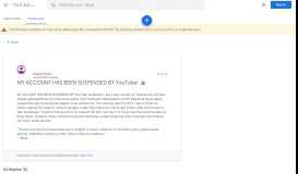 
							         MY ACCOUNT HAS BEEN SUSPENDED BY YouTube! - Guida di YouTube ...								  
							    