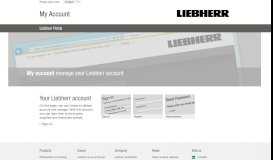 
							         My Account - Home - Liebherr								  
							    