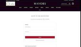 
							         My Account - Mayors								  
							    