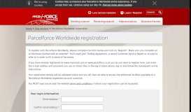
							         My account - Parcelforce Worldwide								  
							    