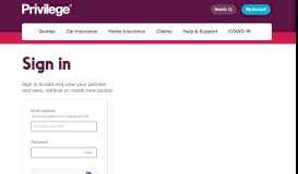 
							         My Account | Privilege Insurance								  
							    